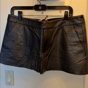Zara Leather Women’s miniskirt- Black